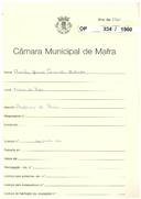 OP 334/1960 -Florêncio Manuel Fernandes Machado - Enxara do Bispo - Ampliação de prédio sito na freguesia de Enxara do Bispo
Licença de construção n.º 723/1961
Prorrogação da licença n.º 723/1961
Licença n.º 1338/1961
Licença de ocupação da via pública n.º 1339/1961  
Licença de habitação n.º 128/1962
