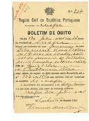 Boletim de Óbito 492
Dília Maria Rosa Flores
Coval 414