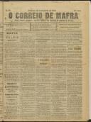 O Correio de Mafra: Jornal semanal, noticioso e agrícola, defensor dos interesses da Comarca de Mafra, Ano 3, n.º 98