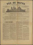 Voz de Mafra: Semanário republicano. Órgão do Partido Evolucionista neste Concelho, Ano 1, n.º 25