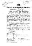 Boletim de Óbito 2224
Amélia de Jesus Esteves
Coval 303