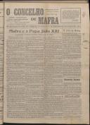 O Concelho de Mafra: Jornal Regionalista, Ano 11, n.º 374