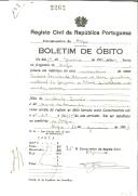 Boletim de Óbito 2262
Inácio Tomás
Coval 148