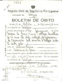 Boletim de Óbito 1881
Maria de Jesus Viana
Coval 37