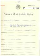 OP 59/1960 - José de Matos Gonçalves - Rua 25 de Abril nº.30 - 30A -30B -30C e Rua Túlio Pereira nº.1 - 1A.  Malveira - Alteração ao projecto da construção de um prédio - Malveira-Mafra
Licença de construção n.º 1775/1960
Licença de habitação n.º 32/1961