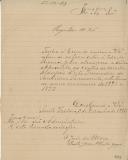 Ofício do juiz da Irmandade do Santíssimo Sacramento de Santo Isidoro, Bento José Alberto Gorjão, dirigido ao administrador do Concelho de Mafra, a informar do envio das contas da receita e despesa da referida Irmandade, relativas ao ano económico de 1892 a 1893, para aprovação superior. 