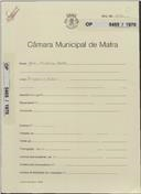 OP 5485/1970 José Anselmo Tomé - Murgeira - Mafra - construção de uma garagem - licença de construção nº 1133/1970 licença de utilização nº 47/1971