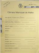 OP 5877/1970 Jaime Alberto Dias Ferreira - Vale de Mafra - Milharado - construção de uma garagem - licença de construção nº 563/1971 licença de utilização nº 248/1971