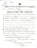 Boletim de Óbito 1886
Nado morto
Coval 27