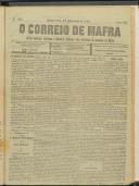 O Correio de Mafra: Jornal semanal, noticioso e agrícola, defensor dos interesses da Comarca de Mafra, Ano 7, n.º 255