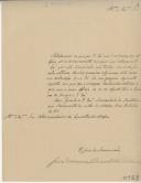 Ofício do juiz da Irmandade do Santíssimo Sacramento da vila de Mafra, José Maria Dias da Silva Saldanha, para o administrador do Concelho de Mafra, informando que em 30 de Junho de 1888 a referida Irmandade não tinha dívidas passivas. 