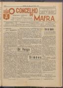 O Concelho de Mafra: Semanário ilustrado. Órgão de Propaganda e Defesa do Concelho, Ano 1, n.º 44