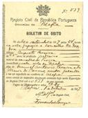 Boletim de óbito A1639
Augusto Pereira
Coval 22