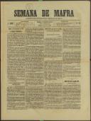 Semana de Mafra: Defensor dos interesses do Concelho de Mafra, Ano 1, n.º 37