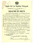 Boletim de Óbito 821
Maria Odília Ferreira Batalha
Coval 112