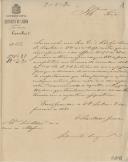 Ofício do secretário geral da Repartição Central do Governo Civil de Lisboa, Eduardo Segurado, dirigido ao administrador do Concelho de Mafra, a informar da devolução da nota que acompanhou o seu ofício de 31 de Janeiro de 1890. 