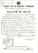 Boletim de Óbito 1286
Jaime Maria Correia
Coval 415