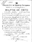 Boletim de Óbito 1939
Maria Joaquina
Coval 424