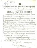 Boletim de Óbito 1873
Joaquina Maria da Silva
Coval 361