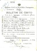 Boletim de Óbito 1976
Maria da Conceição
Coval 466