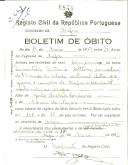 Boletim de Óbito 1846
Domitilia Antunes
Coval 223