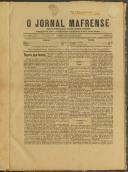 O Jornal Mafrense: Semanário noticioso, agrícola, científico, literário e recreativo, Ano 9, nº 421