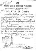 Boletim de Óbito 1321
José Sabino Brás Dias
Coval 282