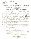 Boletim de Óbito 1908
José Ferreira Anacleto
Coval 378