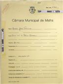 OP 5693/1970 - Manuel José Ferreira - construção de moradia,  Casal Vale de Bois - Malveira - licença de construção nº 321/1971 - licença de utilização nº 349/1971 