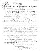 Boletim de Óbito 1933
Nado morto
Coval 43