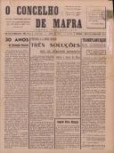 O Concelho de Mafra: Jornal Regionalista, Ano 24, n.º  612