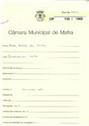 OP 136/1960 - Abel Tomás dos Santos - construção de habitação - Barreiralva / Mafra - licença de construção nº 332/1960 de 09-04-60 e de utilização nº 1106/1960 de 29-08-60