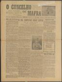 O Concelho de Mafra: Jornal Regionalista, Ano 9, n.º 318