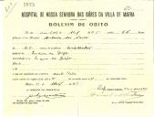 Boletim de Óbito 1925
António das Neves
Coval 409