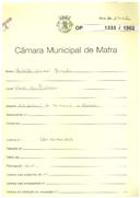 OP 1333/1962 - Matilde Simões Marquês - adaptação de barracão a moradia - Venda do Pinheiro - licença de construção nº 1178, de 21-09-62 e utilização nº 351, de 02-12-64