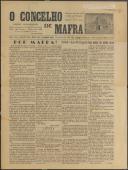 O Concelho de Mafra: Jornal Regionalista, Ano 8, n.º 299