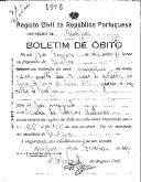 Boletim de Óbito 1906
Nado morto
Coval 31