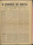 O Correio de Mafra: Jornal semanal, noticioso e agrícola, defensor dos interesses da Comarca de Mafra, Ano 3, n.º 67