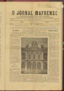 O Jornal Mafrense: Semanário noticioso, agrícola, científico, literário e recreativo, Ano 7, nº 355