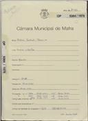 OP 5364/1970 - Artur Batista Bernardo - Construção de moradia, Caeiros / Mafra - Licença de construção n.º 2078/1970 - Licença de utilização n.º 223/1972