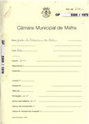 OP 5309/1970 Junta de Freguesia de Mafra - Mafra - construção da sede - não tem licenças 
requerimento em nome do presidente da junta Sr. Luis Manuel Regueira Gomes