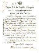 Boletim de Óbito 1061
João Jacinto Gomes
Coval 190