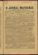 O Jornal Mafrense: Semanário noticioso, agrícola, científico, literário e recreativo, Ano 8, nº 411