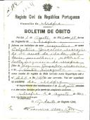 Boletim de Óbito 1164
Celestino Gonçalves Moreira
Coval 184