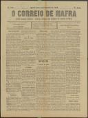 O Correio de Mafra: Jornal semanal, noticioso e agrícola, defensor dos interesses da Comarca de Mafra, Ano 6, n.º 240