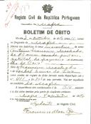 Boletim de Óbito 999
António Francisco Machado
Coval 34