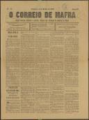 O Correio de Mafra: Jornal semanal, noticioso e agrícola, defensor dos interesses da Comarca de Mafra, Ano 3, n.º 61