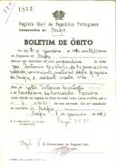 Boletim de Óbito 1813
José António Cristóvão 
Coval 320