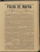 Folha de Mafra: Periódico noticioso, literário e agrícola, Ano 1, n.º 25