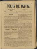 Folha de Mafra: Periódico noticioso, literário e agrícola, Ano 1, n.º 18